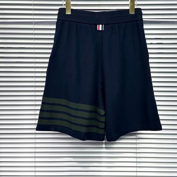 Thom Browne Four Striped Knit Shorts - Picture 9 of 9